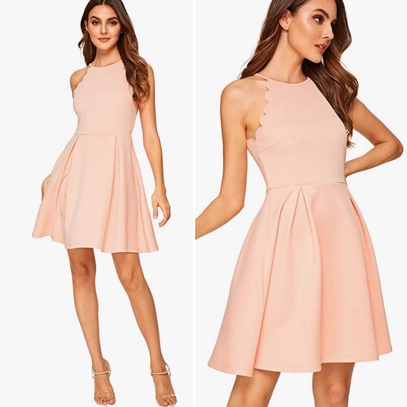 free press Dresses & Skirts - NWT Free Press Scallop Trim Skater Dress Size M